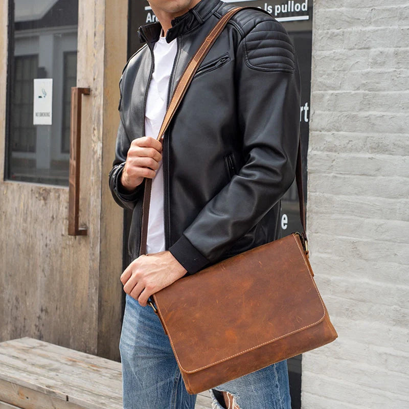 Sean | Leather Laptop Crossbody Shoulder Bag